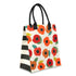 Caroline Gardner Poppy and Stripe Print Juco Shopper Bag