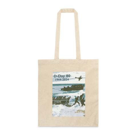D-Day 80 Cotton Tote Bag