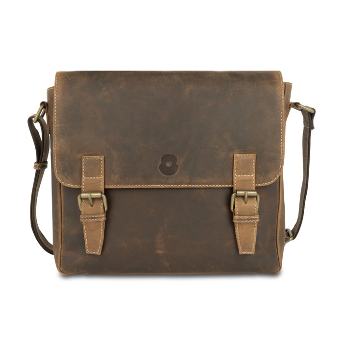 Vintage Leather Messenger Bag Poppy Shop UK