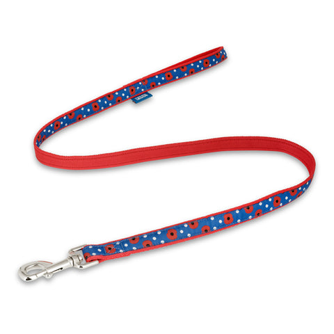 Poppy and Polka Dots Blue Pet Lead