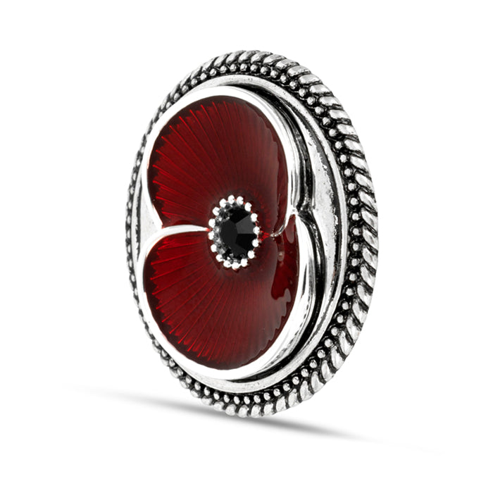 Sterling silver poppy brooch store