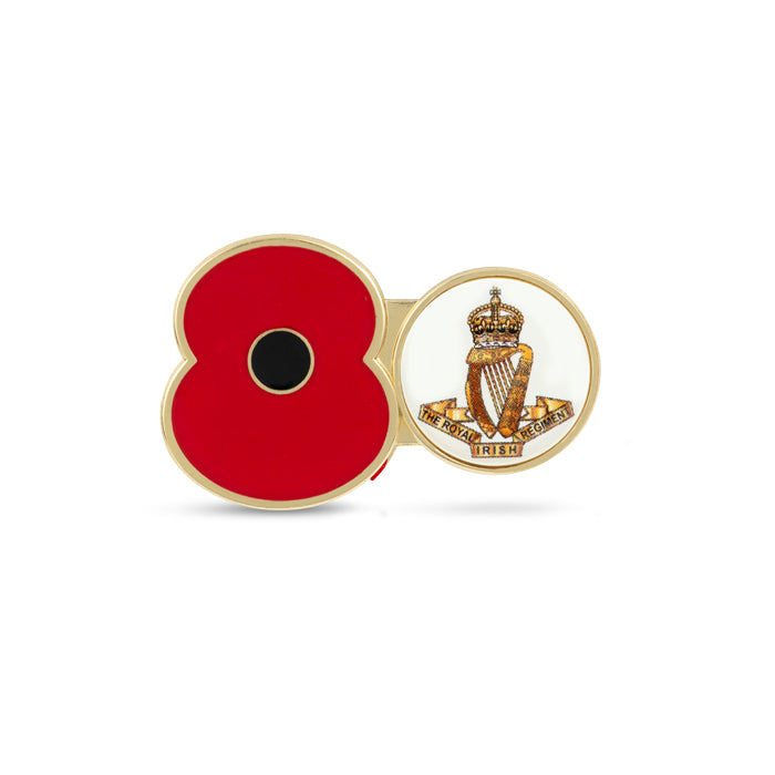 Spilla Militare Royal Irish Rangers 25mm – Distintivo Metallico Esercito Britannico
