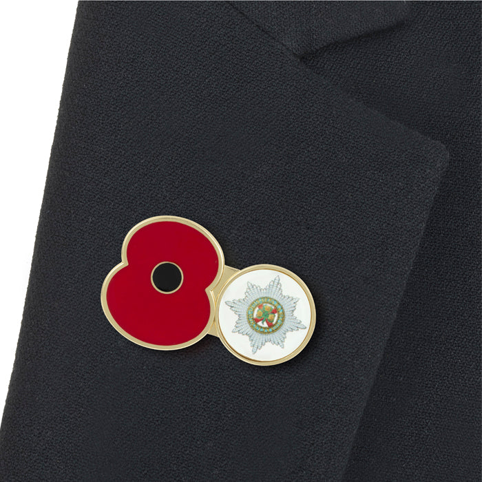 Irish Guards Service Poppy Pin