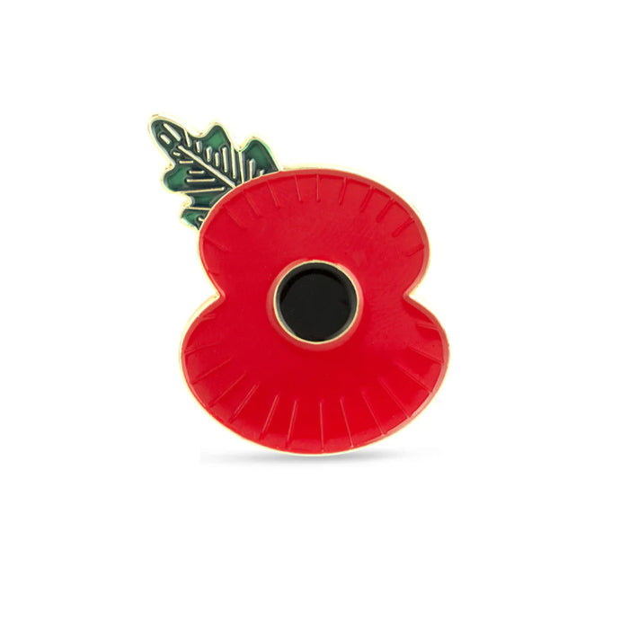 enamel poppy badge