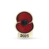2025 Dated Gold Tone Poppy Lapel Pin