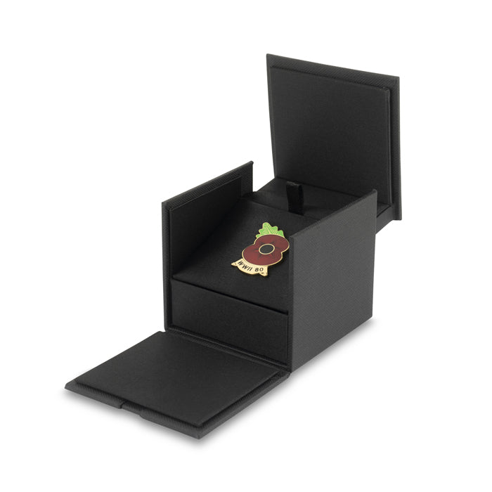 End of the Second World War 80 Years Poppy Lapel Pin