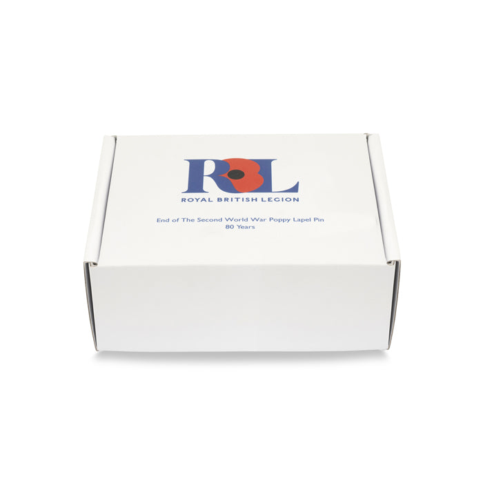 End of the Second World War 80 Years Poppy Lapel Pin