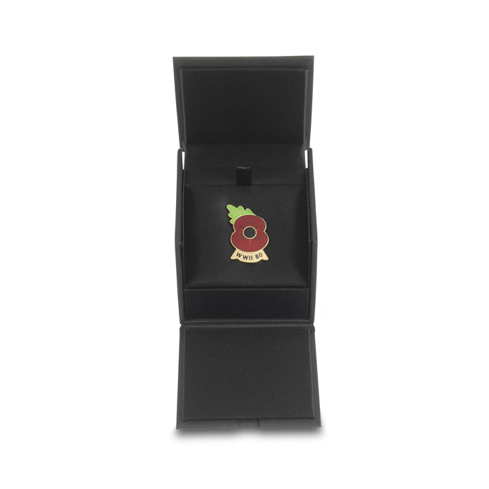 End of the Second World War 80 Years Poppy Lapel Pin