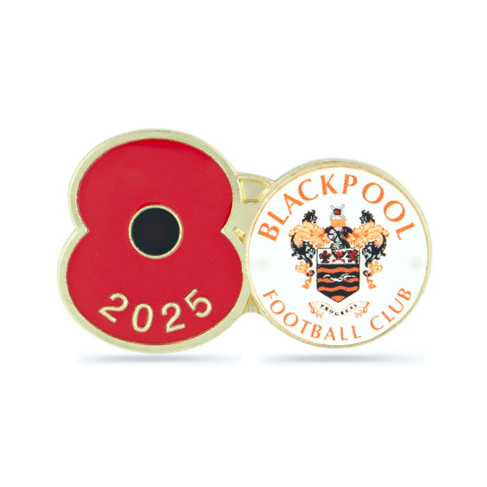 Blackpool Poppy Football Pin 2025