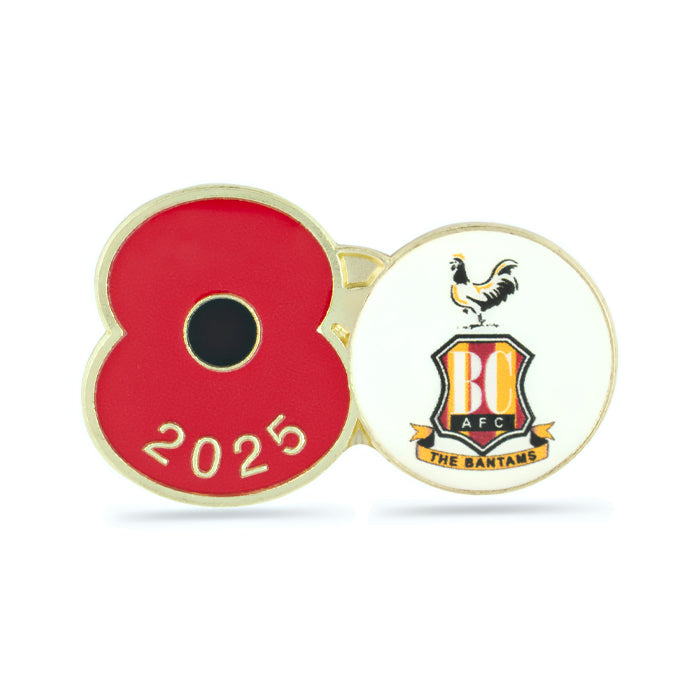 Bradford City Poppy Football Pin 2025