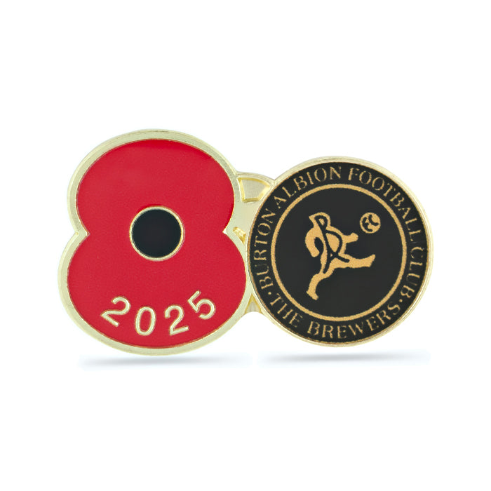 Burton Albion Poppy Football Pin 2025