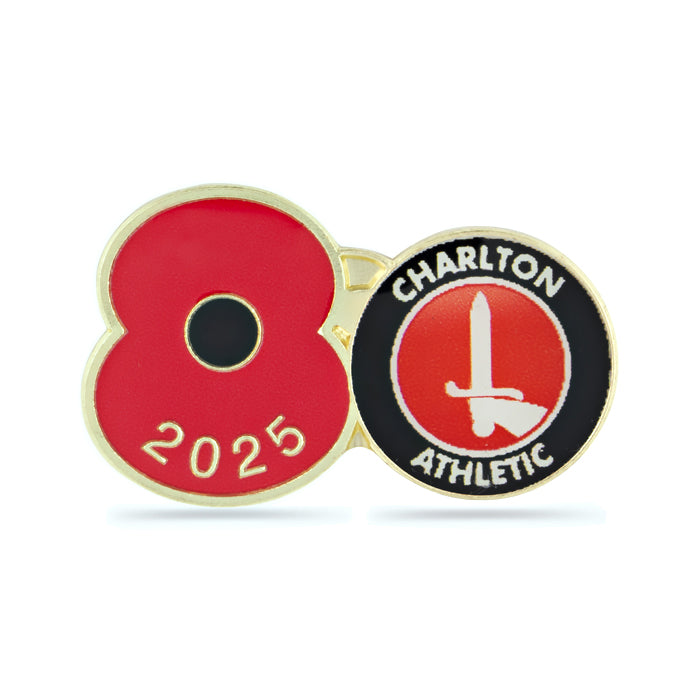 Charlton Athletic Poppy Football Pin 2025