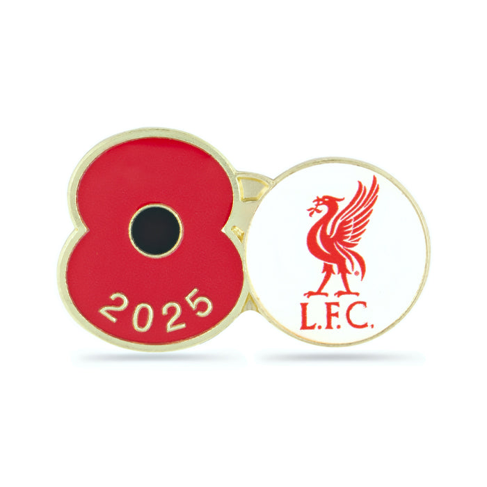 Liverpool Poppy Football Pin 2025