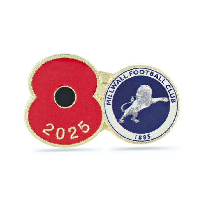 Millwall Poppy Football Pin 2025 Poppy Shop UK - Main Image