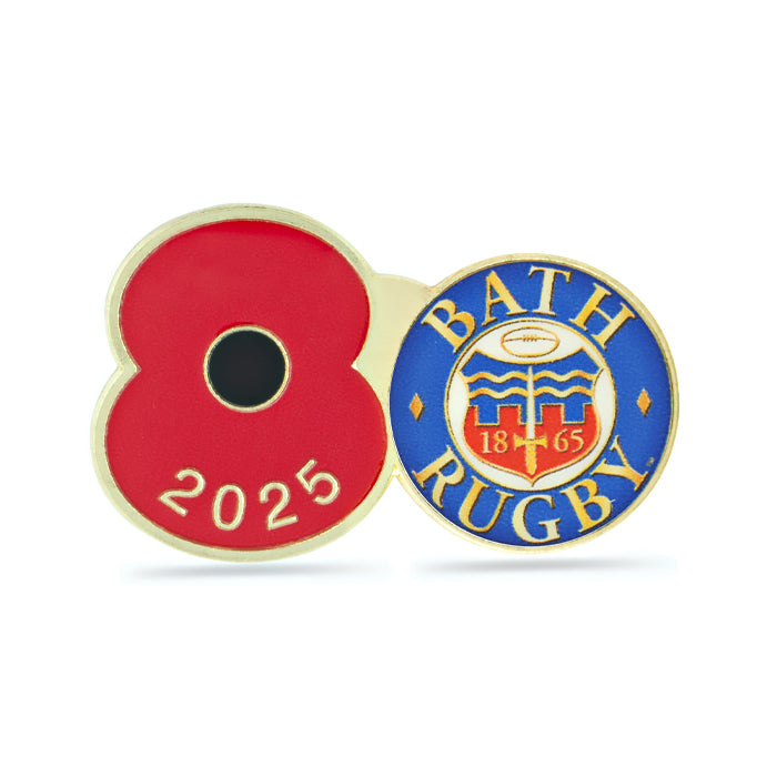 Bath Poppy Rugby Pin 2025