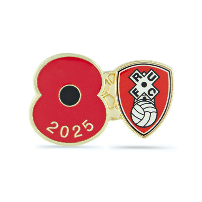 Rotherham United Poppy Football Pin 2025