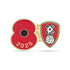 Rotherham United Poppy Football Pin 2025