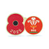 Welsh Rugby Union Poppy Rugby Pin 2025