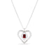 Eternity Crystal Heart Poppy Necklace