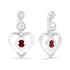 Eternity Crystal Heart Poppy Drop Earrings