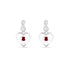Eternity Crystal Heart Poppy Drop Earrings