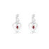 Eternity Crystal Heart Poppy Drop Earrings