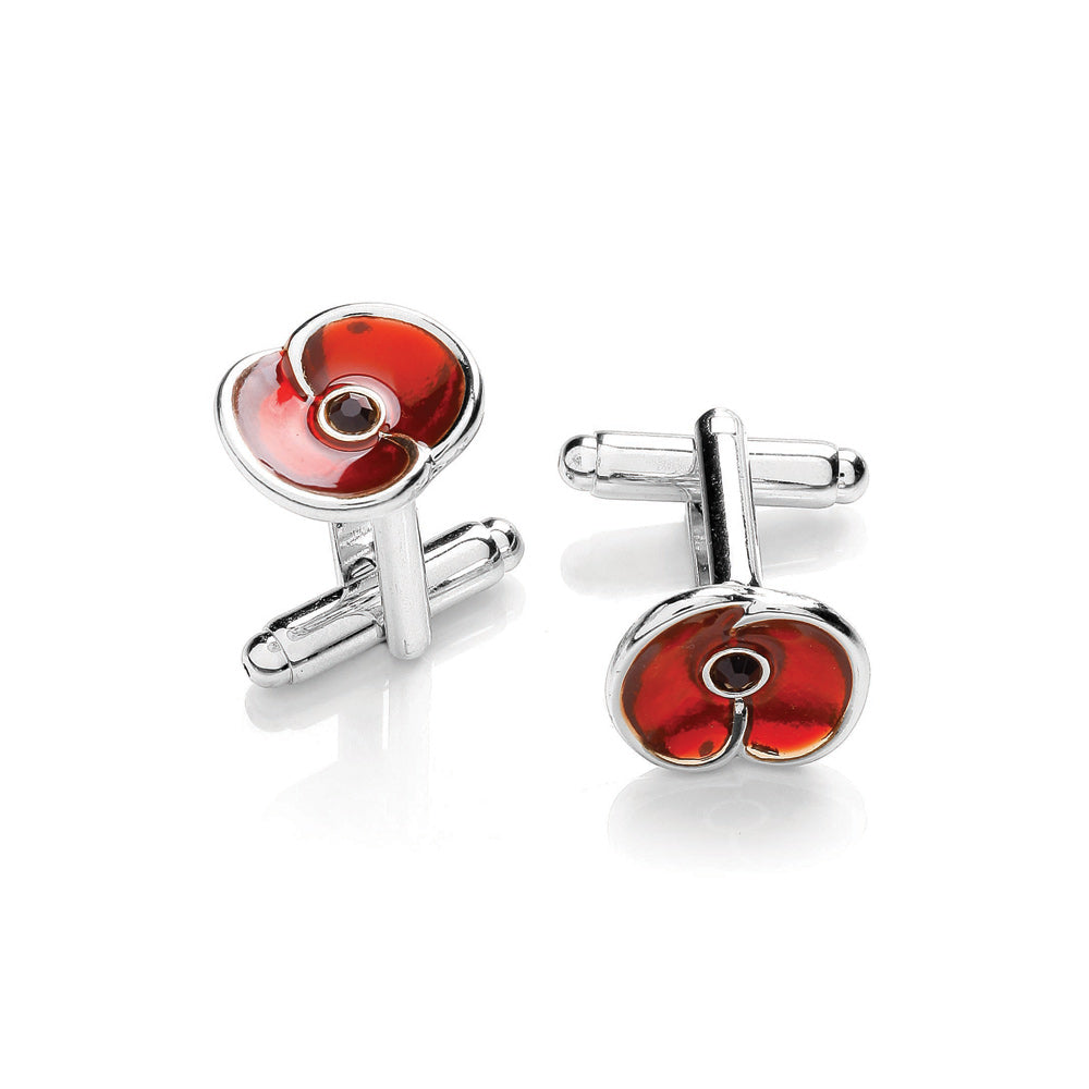 Silver best sale enamel cufflinks