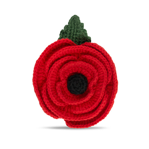 Large Crochet Poppy Brooch
