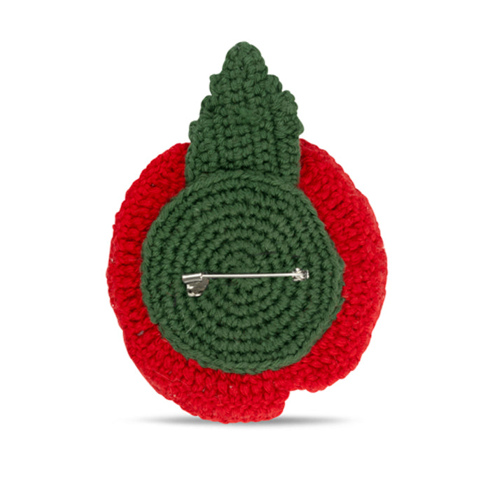 Large Crochet Poppy Brooch