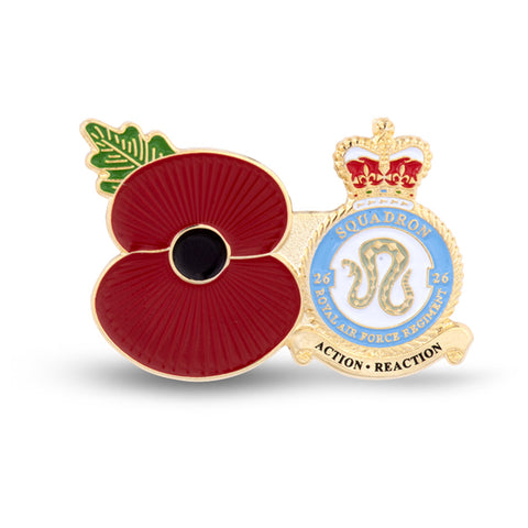Service Poppy Pin 26 SQUADRON RAF REGIMENT
