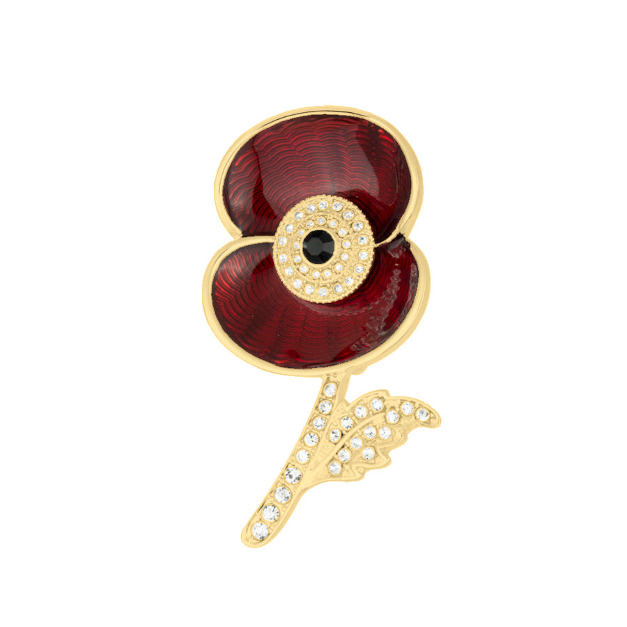 Service Before Self Poppy Brooch