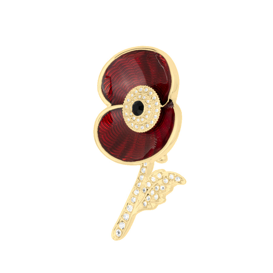 Service Before Self Poppy Brooch