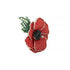 Raised Poppy and Leaf Glitter Brooch
