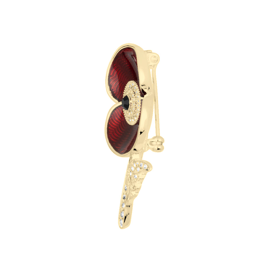 Service Before Self Poppy Brooch