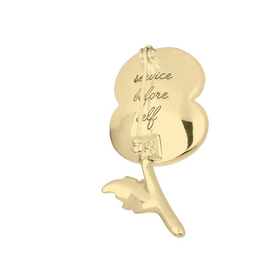 Service Before Self Poppy Brooch