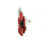 Raised Poppy and Leaf Glitter Brooch