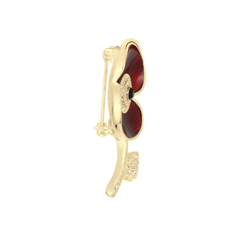Service Before Self Poppy Brooch
