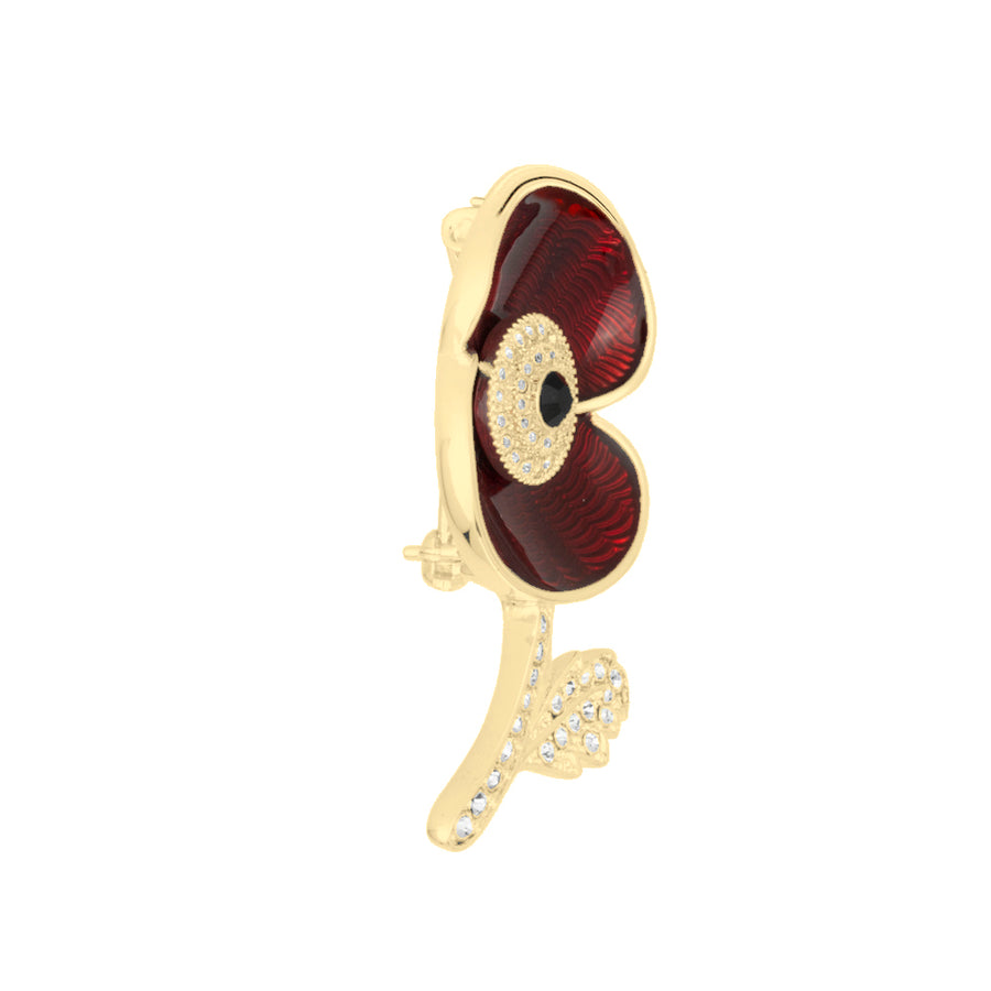 Service Before Self Poppy Brooch