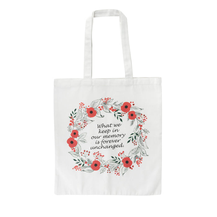 Forever Unchanged Wreath Cotton Bag