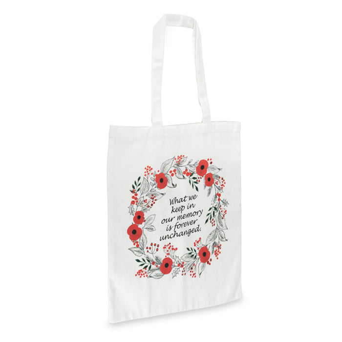 Forever Unchanged Wreath Cotton Bag