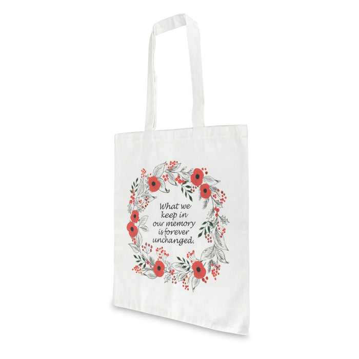 Forever Unchanged Wreath Cotton Bag