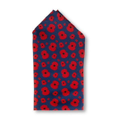 Multi Poppy Silk Square