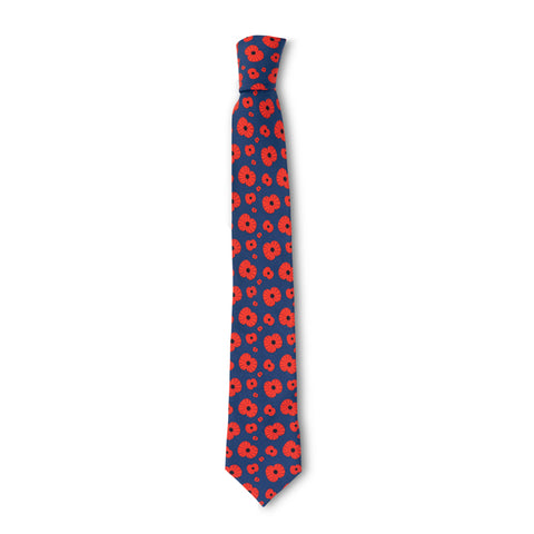 Multi Poppy Silk Tie