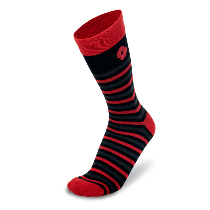 Poppy Stripe Bamboo Sock - Pack of 3