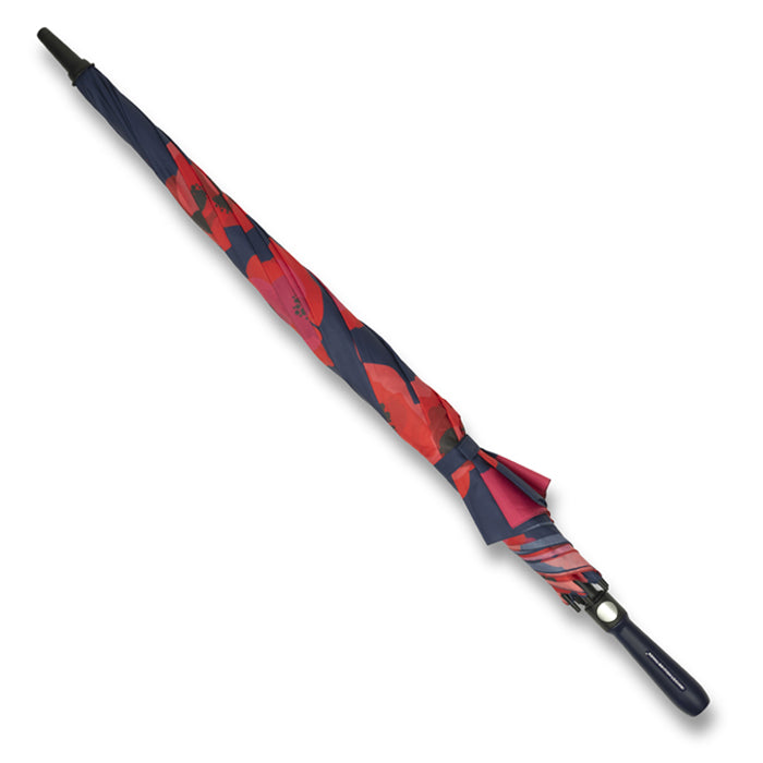 Flowing Poppies Navy Golf Umbrella