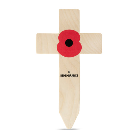 Printed Remembrance Cross Wooden Tribute