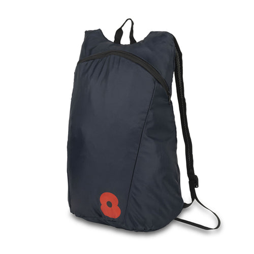 Single Poppy rPET Foldaway Backpack