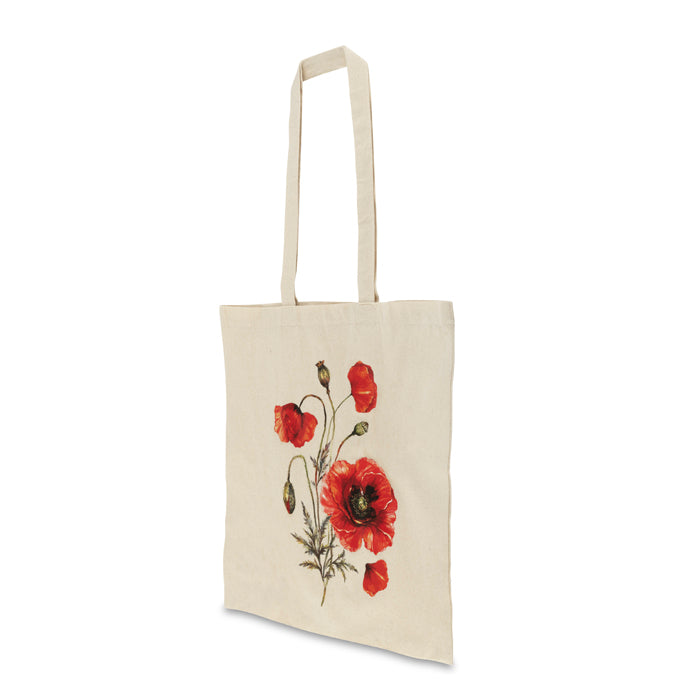 Poppy Bouquet Cotton Tote Bag