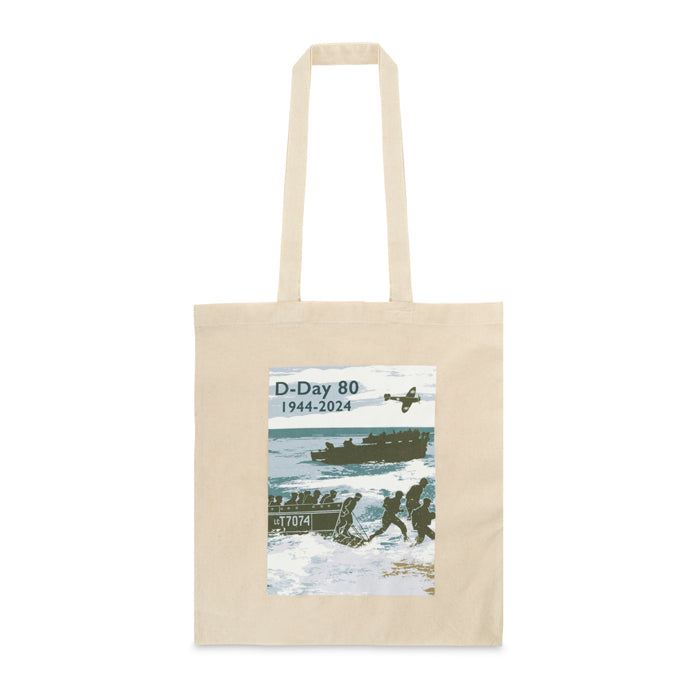 D-Day 80 Cotton Tote Bag