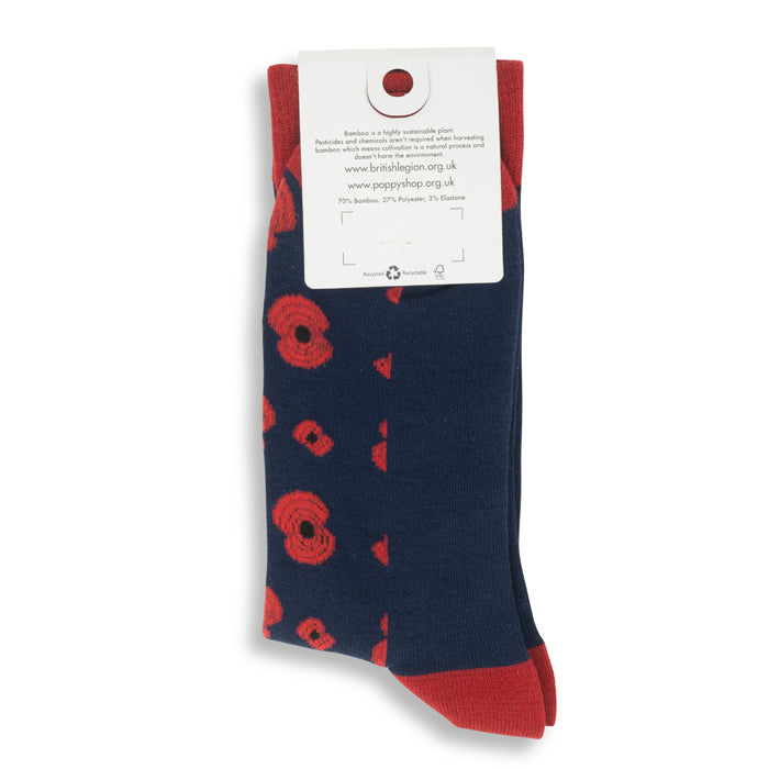 Multi Poppy Bamboo Socks